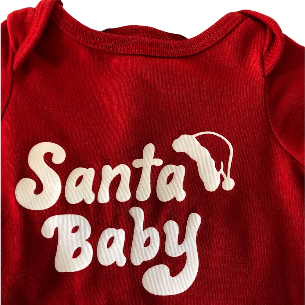 Twins Red Christmas Holiday Outfits Santa Baby Girl & Girl or Boy-Girl NB Twins - Picture 5 of 6